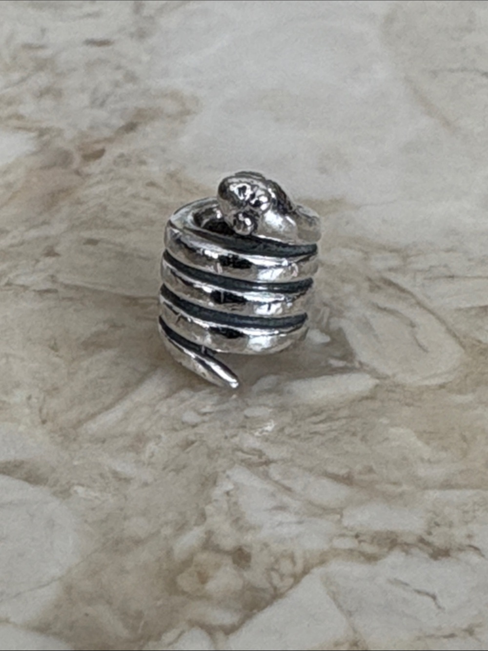 Authentic Pandora ALE 925 Sterling Silver Coiled Snake Bead Charm Retired Rare - Picture 3 of 6